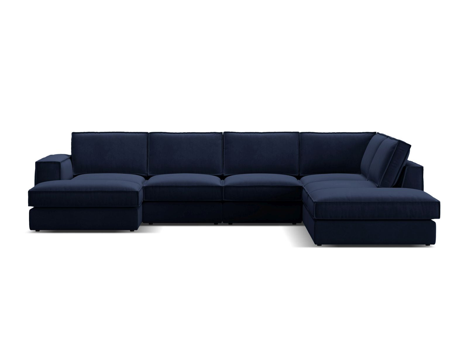 5-Sitzer Modular Ecksofa Panoramic rechts Pola in Royal Blue-Salvador präsentiert im Onlineshop von KAQTU Design AG. Ecksofa rechts ist von Micadoni