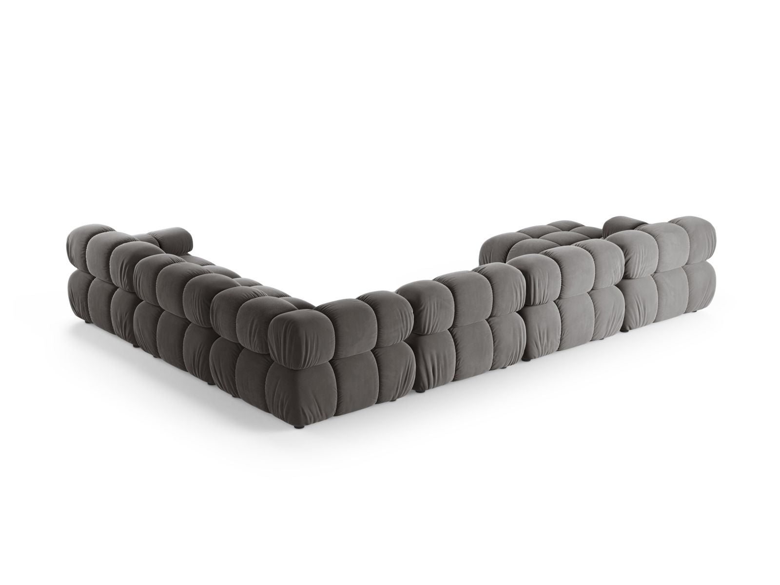 Stilvolles 8-Sitzer Bellis Ecksofa in hellem Grau, perfekt für gesellige Runden und moderne Einrichtung, vereint Komfort und Eleganz.