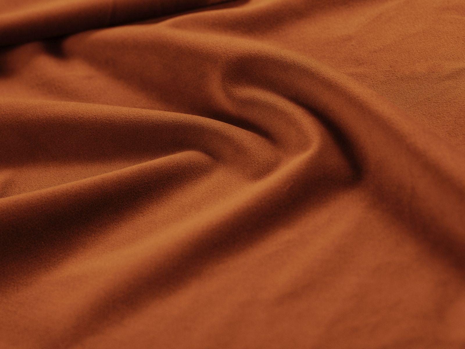Elegantes 8-Sitzer Ecksofa Bellis in Terracotta-Bluvel, ideal für gemütliche Abende und moderne Wohnkonzepte.