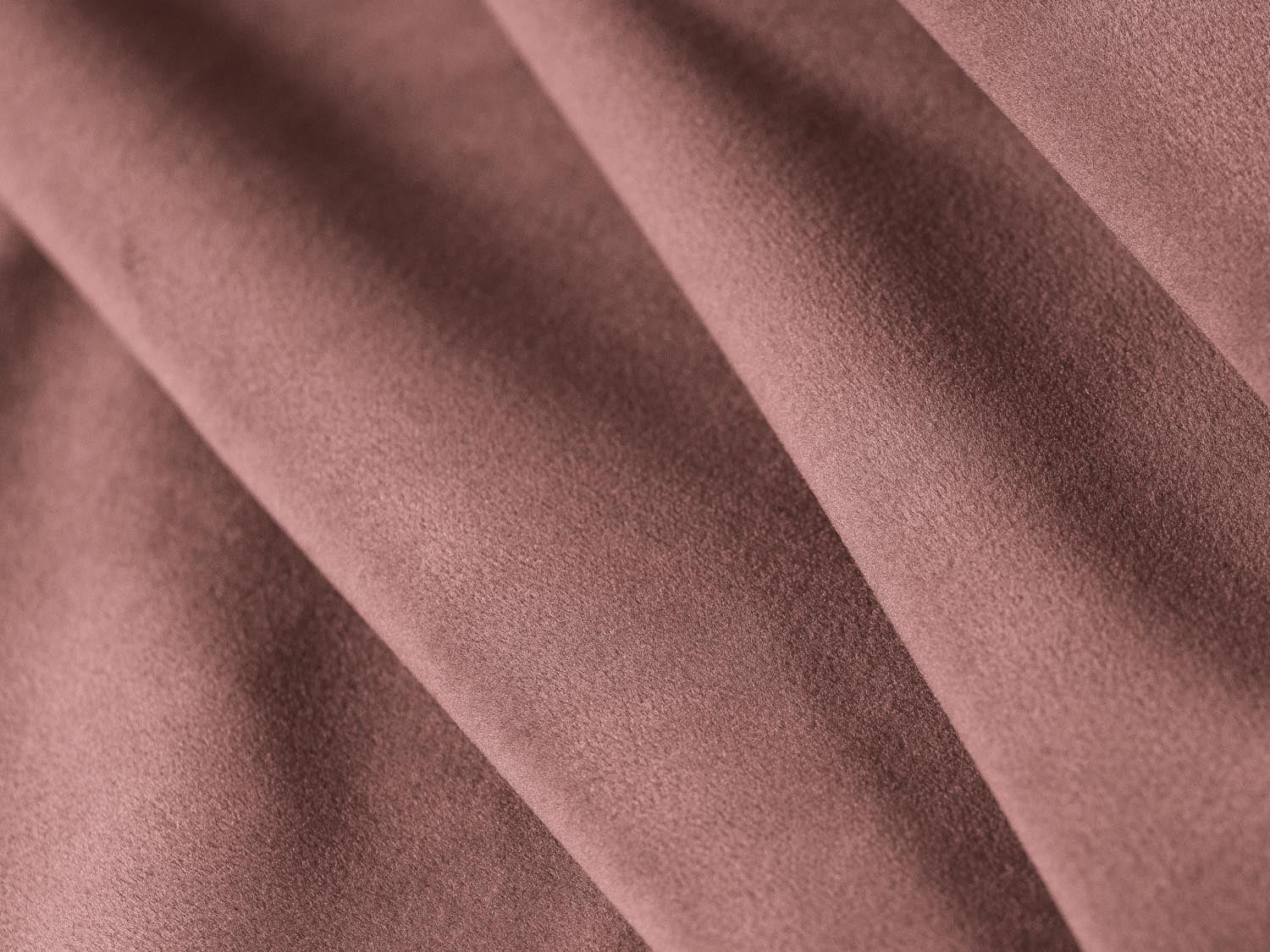Elegantes Mamaia Velour Panoramic Ecksofa in Pink und Schwarz, ideal für stilvolle Wohnräume. 7-Sitzer mit luxuriösem Sitzkomfort.