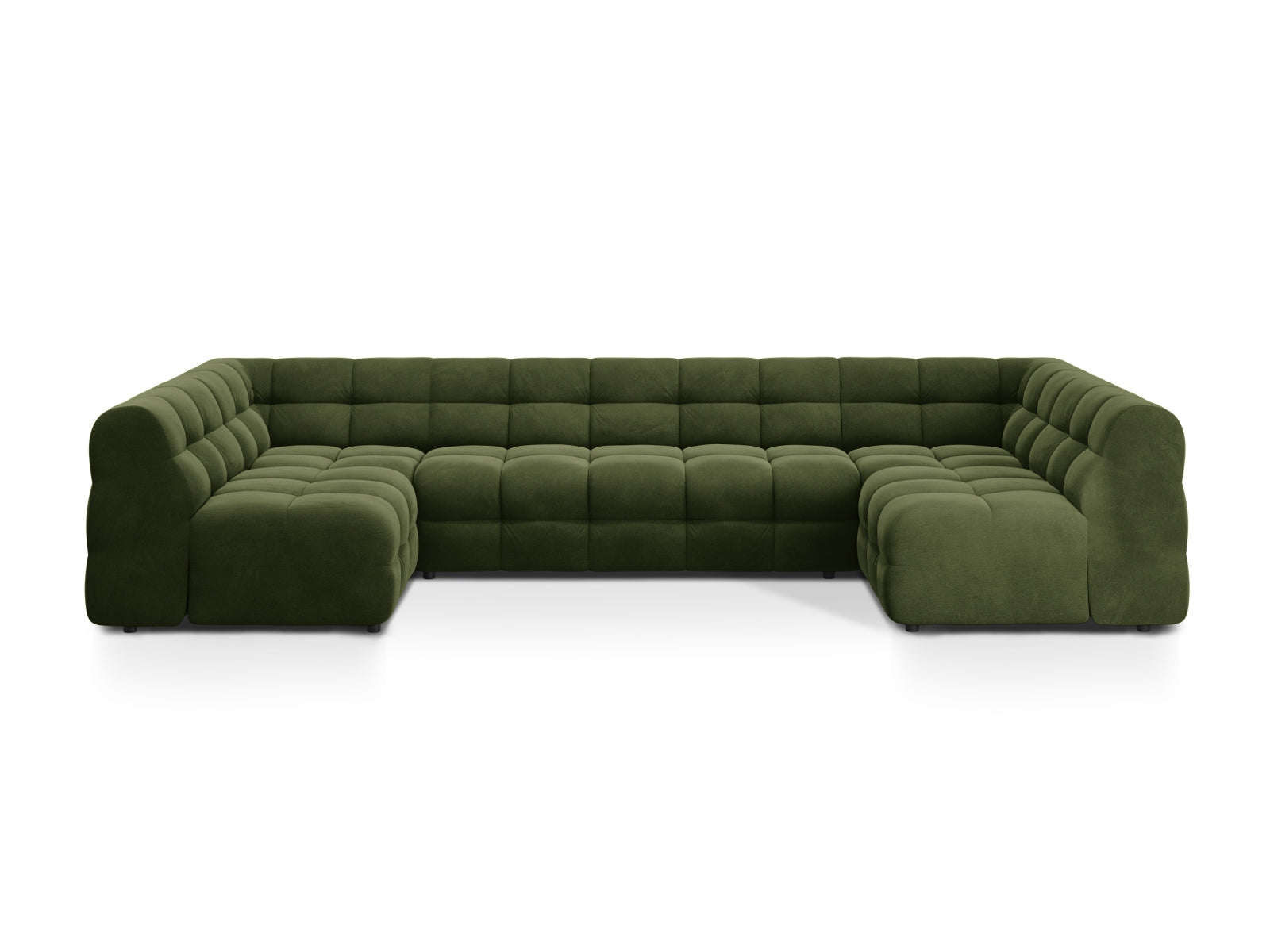 Kendal Velour Panoramic Sofa 7 Sitzer in Army Green-Magic Velvet präsentiert im Onlineshop von KAQTU Design AG. Ecksofa ist von Micadoni