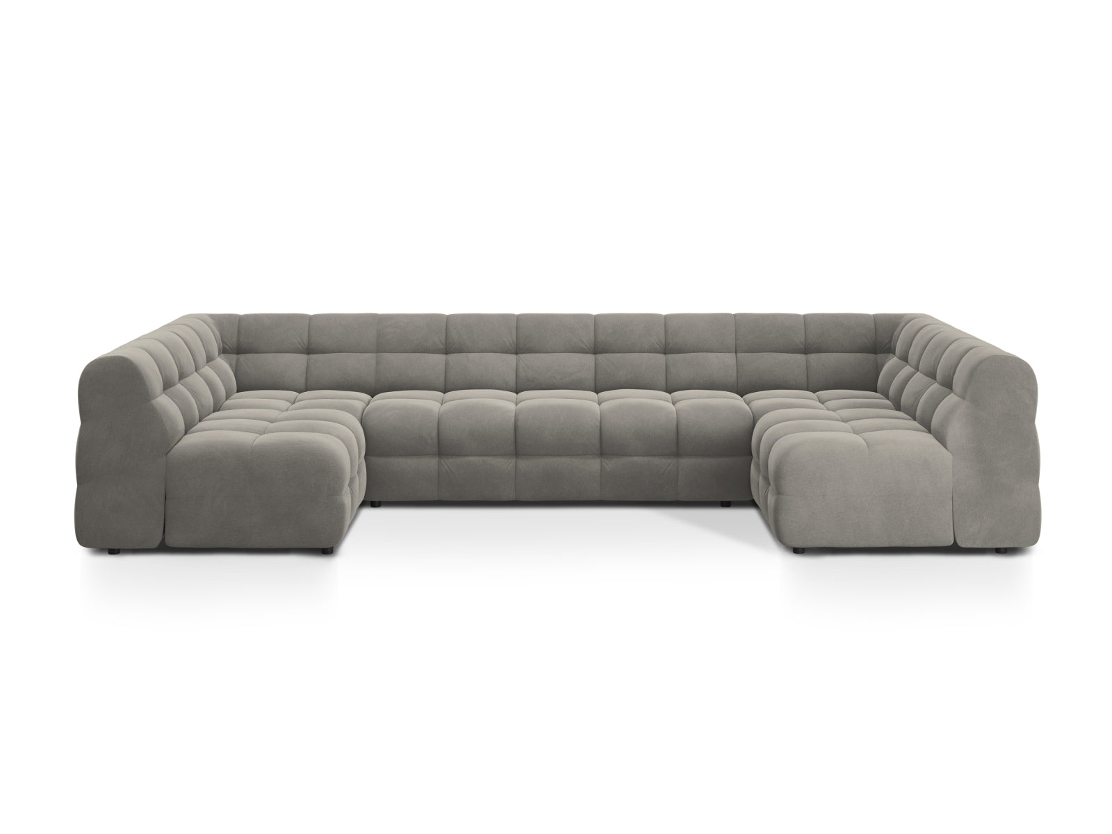 Kendal Velour Panoramic Sofa 7 Sitzer in Dark Grey-Magic Velvet präsentiert im Onlineshop von KAQTU Design AG. Ecksofa ist von Micadoni
