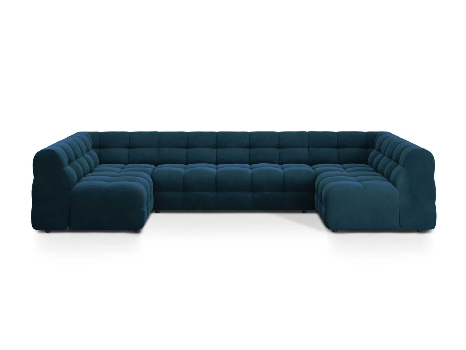 Kendal Velour Panoramic Sofa 7 Sitzer in Navy Blue-Magic Velvet präsentiert im Onlineshop von KAQTU Design AG. Ecksofa ist von Micadoni