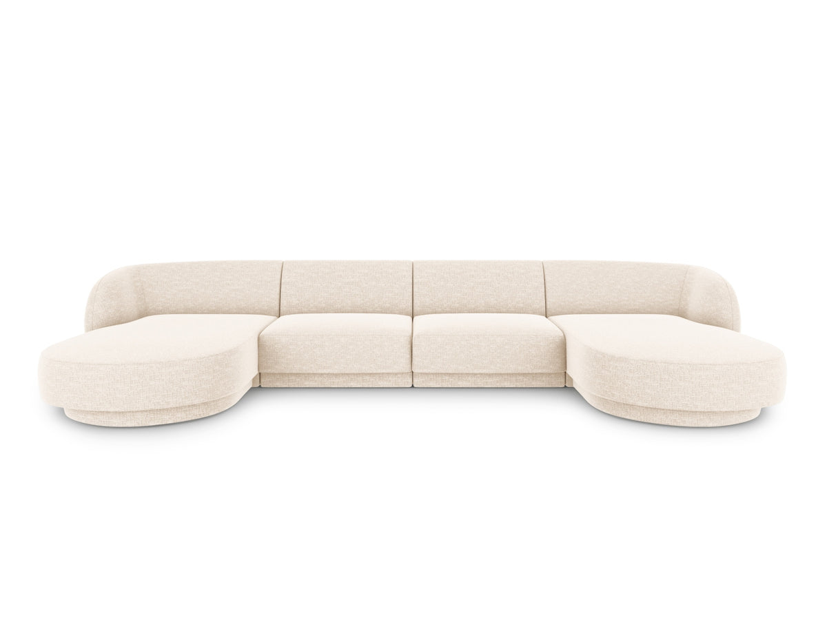 Miley Panoramic Sofa 5 Sitzer in Light Beige-Haga präsentiert im Onlineshop von KAQTU Design AG. 5er Sofa ist von Micadoni