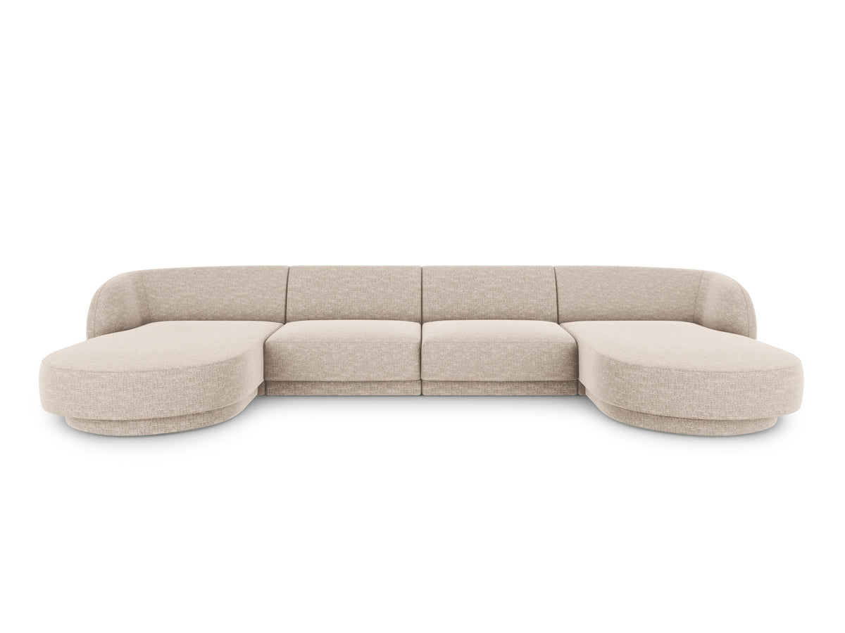 Miley Panoramic Sofa 5 Sitzer in Beige-Haga präsentiert im Onlineshop von KAQTU Design AG. 5er Sofa ist von Micadoni