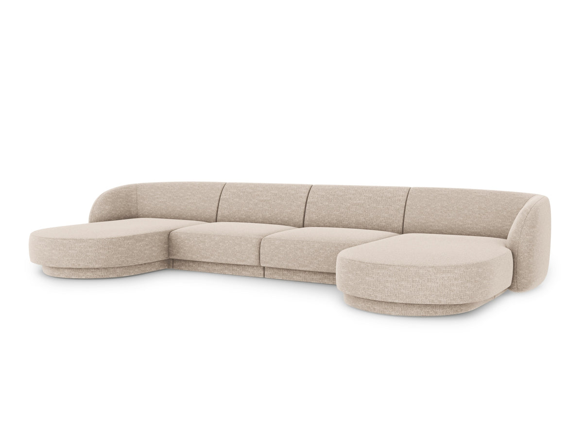 Miley Panoramic Sofa 5 Sitzer in Beige-Haga präsentiert im Onlineshop von KAQTU Design AG. 5er Sofa ist von Micadoni