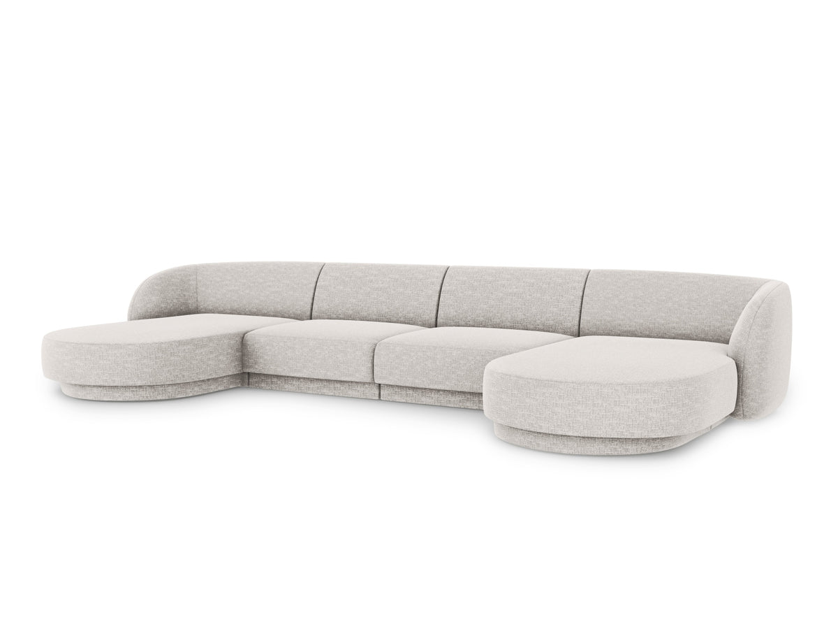 Miley Panoramic Sofa 5 Sitzer in Light Grey-Haga präsentiert im Onlineshop von KAQTU Design AG. 5er Sofa ist von Micadoni