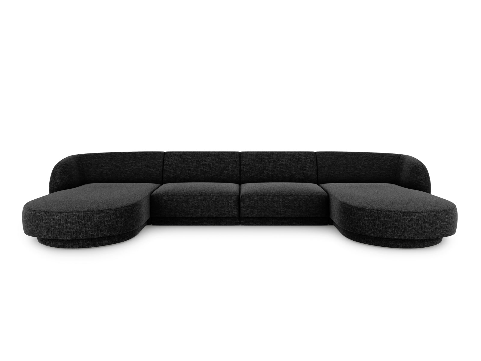 Miley Panoramic Sofa 5 Sitzer in Black präsentiert im Onlineshop von KAQTU Design AG. 5er Sofa ist von Micadoni