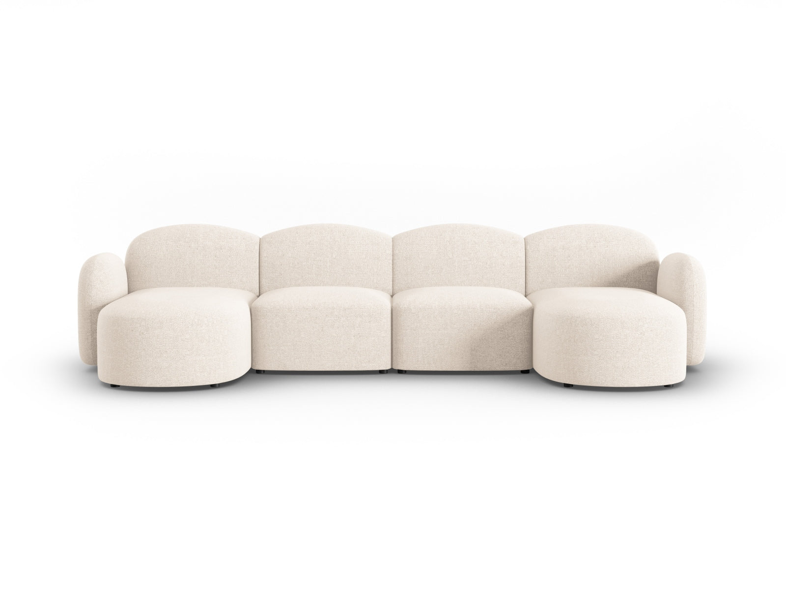 Blair Panoramic Sofa 6 Sitzer in Light Beige Melange präsentiert im Onlineshop von KAQTU Design AG. 5er Sofa ist von Micadoni