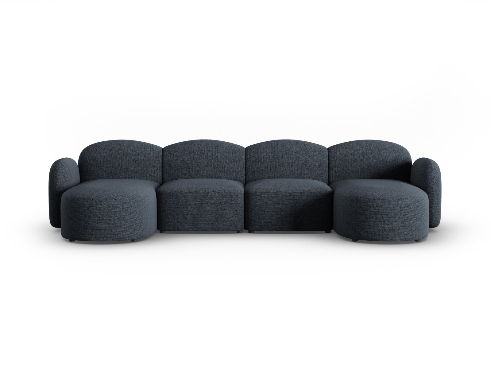 Blair Panoramic Sofa 6 Sitzer in Blue Melange präsentiert im Onlineshop von KAQTU Design AG. 5er Sofa ist von Micadoni