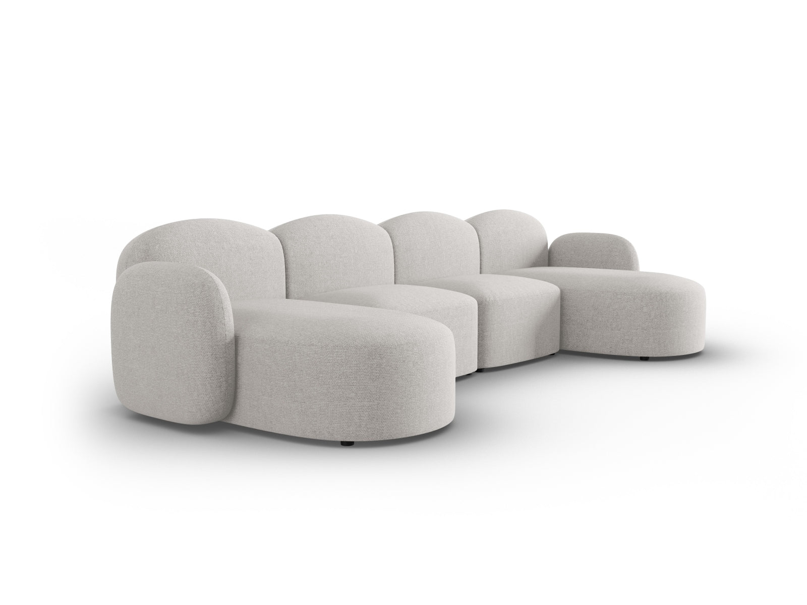 Erleben Sie das elegante Blair Panoramic Sofa 6 Sitzer von Micadoni – ein luxuriöses Velours Sofa, das modernen Stil und höchsten Komfort bietet.