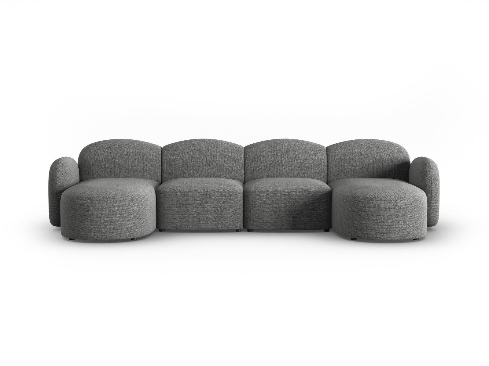 Blair Panoramic Sofa 6 Sitzer in Dark Grey Melange präsentiert im Onlineshop von KAQTU Design AG. 5er Sofa ist von Micadoni