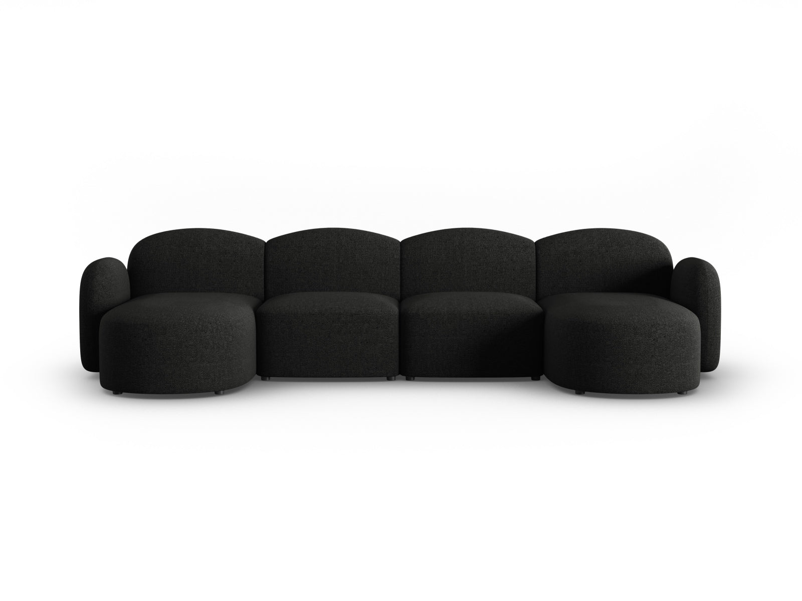 Blair Panoramic Sofa 6 Sitzer in Black Melange präsentiert im Onlineshop von KAQTU Design AG. 5er Sofa ist von Micadoni