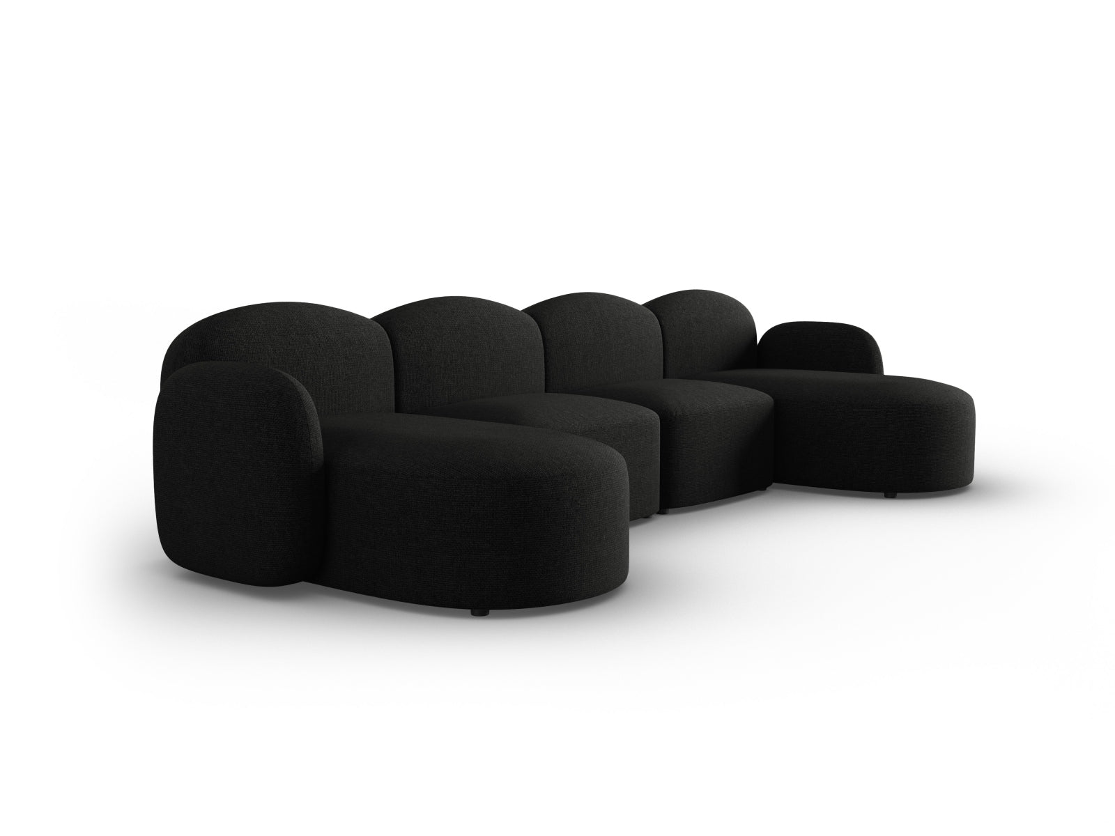 Erleben Sie das elegante Blair Panoramic Sofa 6 Sitzer von Micadoni – ein luxuriöses Velours Sofa, das modernen Stil und höchsten Komfort bietet.