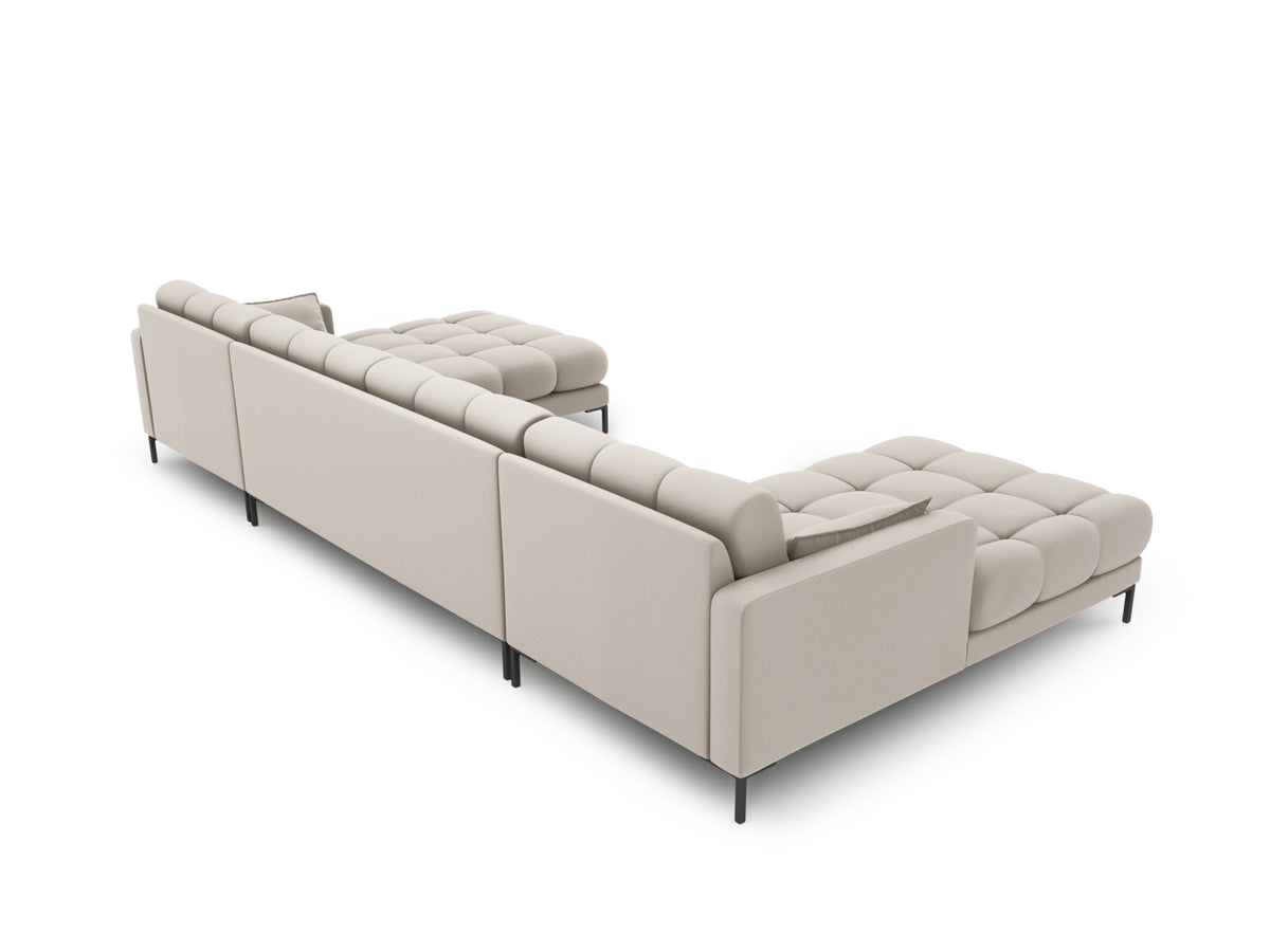 Mamaia Panoramic Sofa 6 Sitzer in Beige/Schwarz-Neve präsentiert im Onlineshop von KAQTU Design AG. 5er Sofa ist von Micadoni