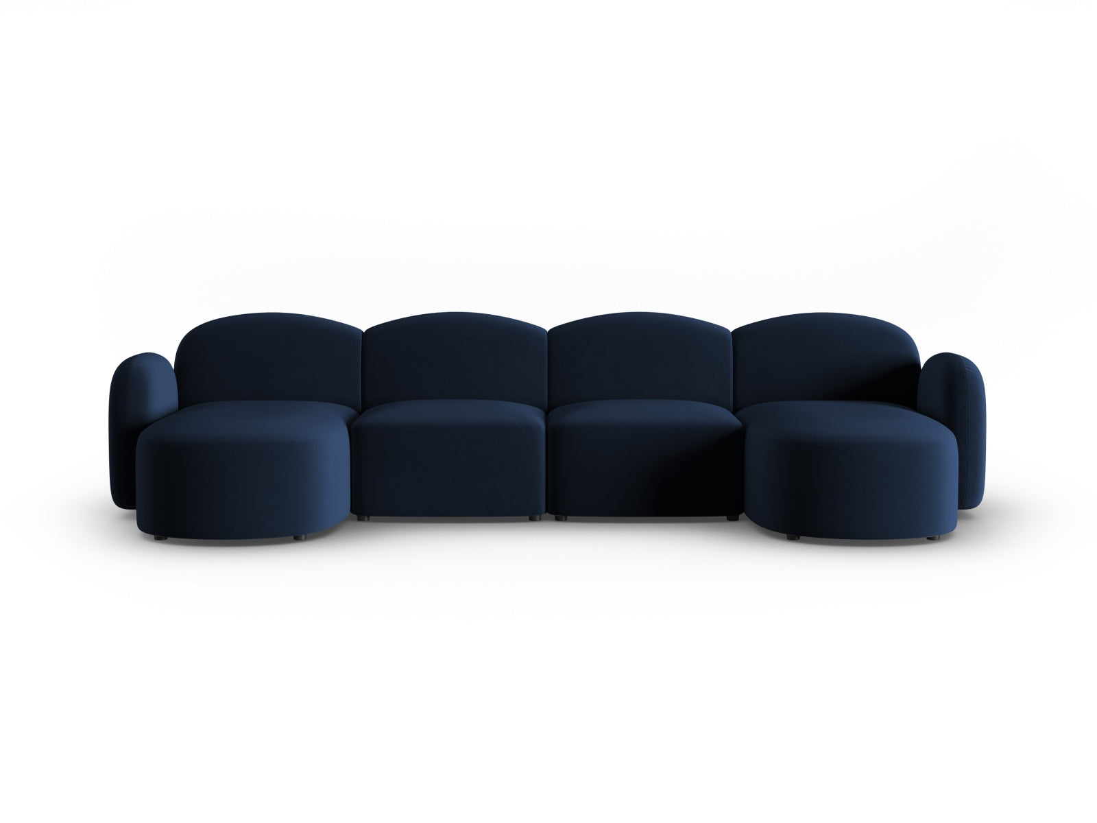 Stilvolles 6-Sitzer Velours Sofa Blair von Micadoni, perfekt für gesellige Abende und ein modernes Wohnambiente.