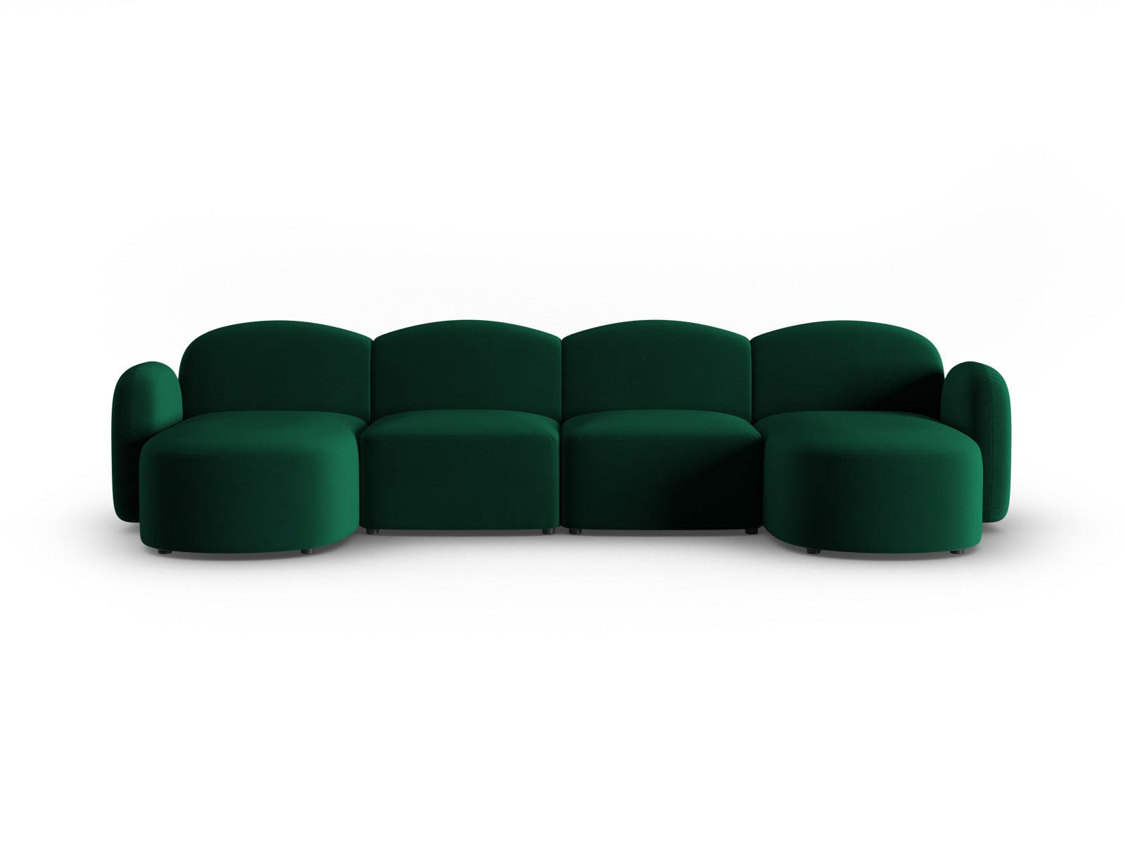 Elegantes 6-Sitzer Sofa Blair aus Velours von Micadoni, ideal für komfortable Zusammenkünfte und stilvolle Einrichtung.