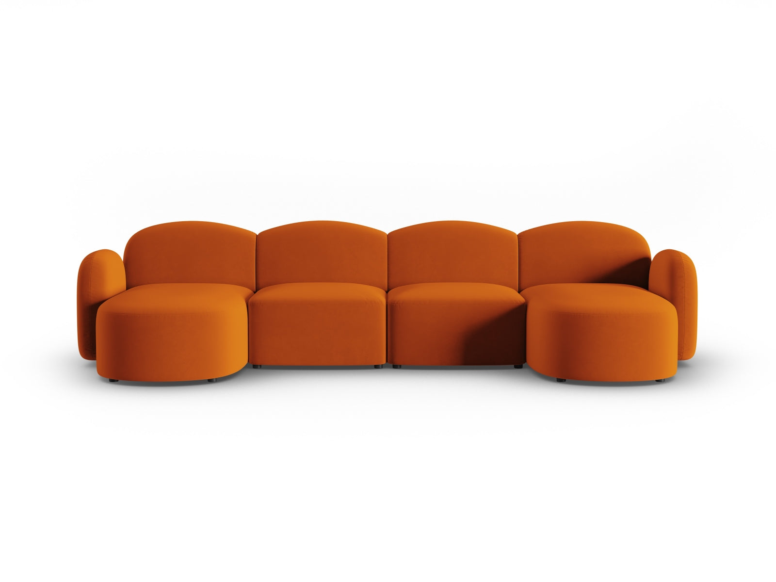 Luxuriöses 6-Sitzer Velours Sofa Blair von Micadoni, perfekt für gesellige Abende und modernes Wohndesign.