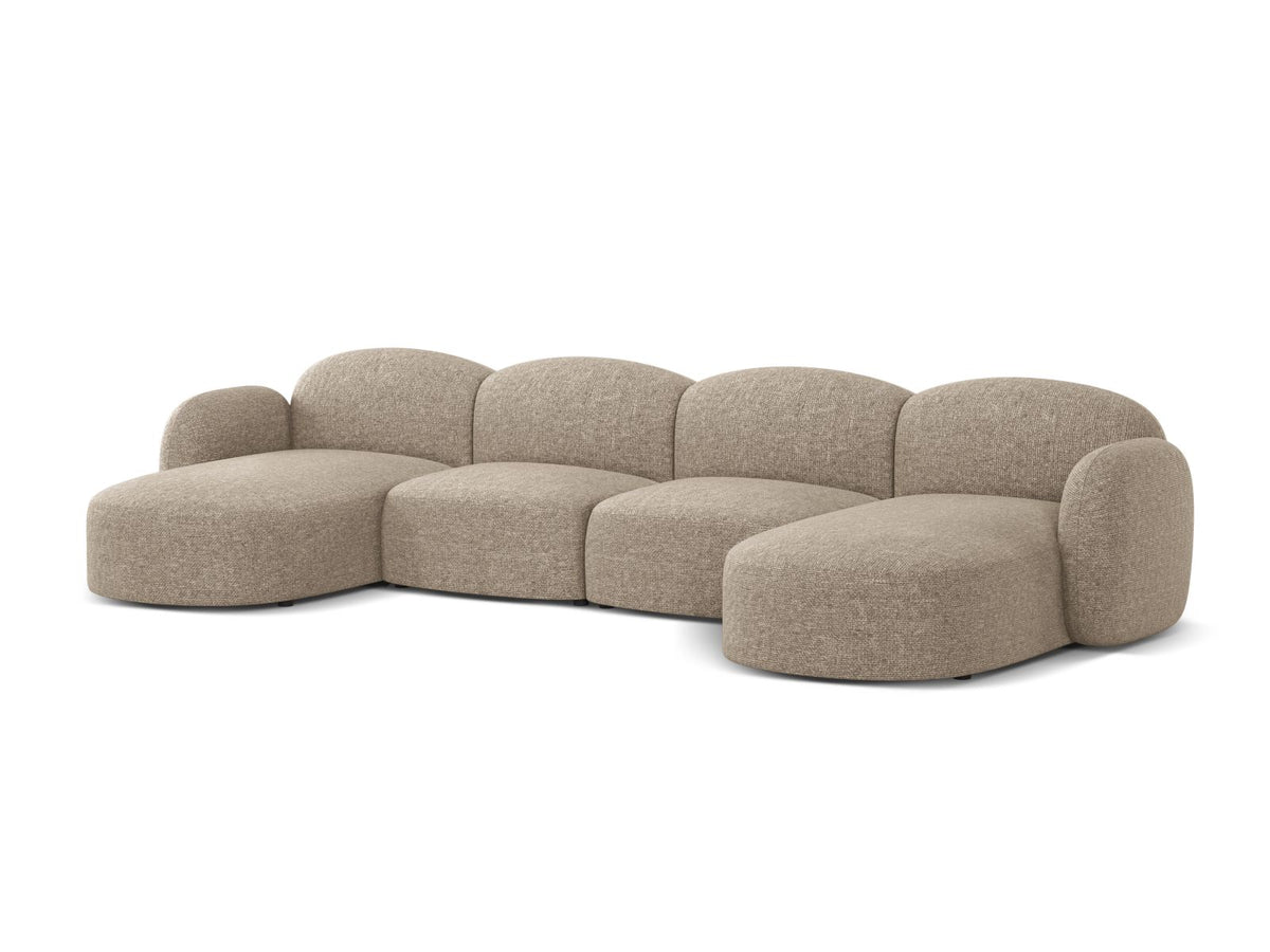 6-Sitzer Panoramic Sofa Blair in Dark Beige-Eden präsentiert im Onlineshop von KAQTU Design AG. Ecksofa ist von Micadoni