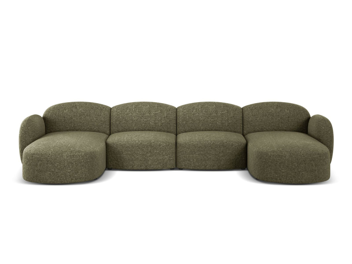 6-Sitzer Panoramic Sofa Blair in Green-Eden präsentiert im Onlineshop von KAQTU Design AG. Ecksofa ist von Micadoni