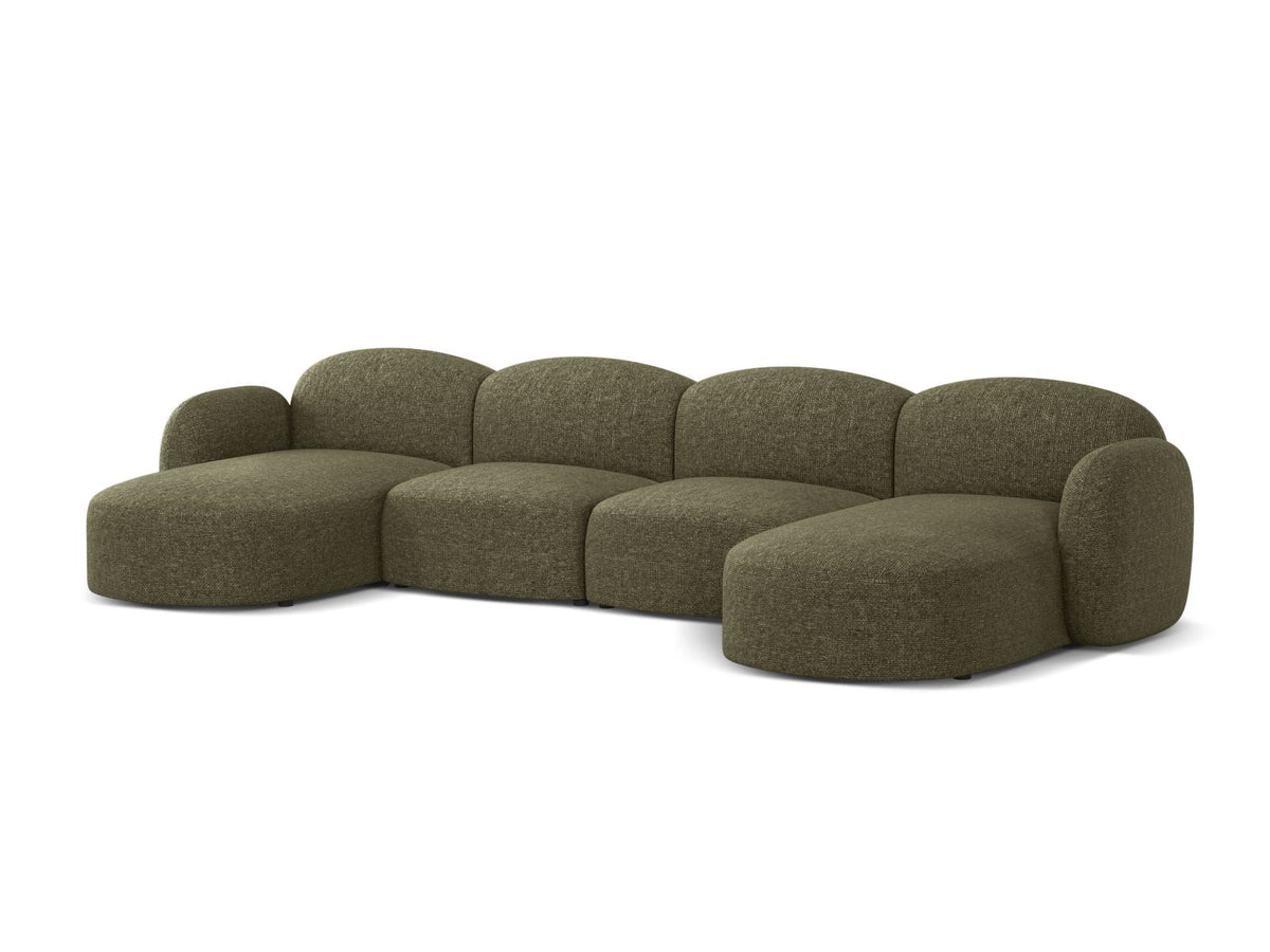 6-Sitzer Panoramic Sofa Blair in Green-Eden präsentiert im Onlineshop von KAQTU Design AG. Ecksofa ist von Micadoni