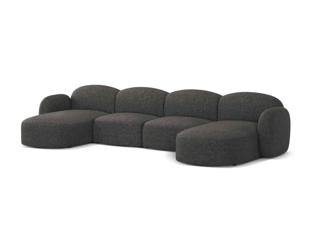 6-Sitzer Panoramic Sofa Blair in Dark Grey-Eden präsentiert im Onlineshop von KAQTU Design AG. Ecksofa ist von Micadoni