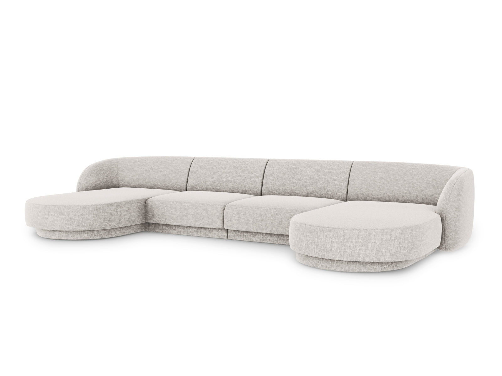 Elegantes Miley Panoramic Sofa für 5 Personen in stilvollem Silver-Eden, ideal für moderne Wohnräume und gemütliche Abende.