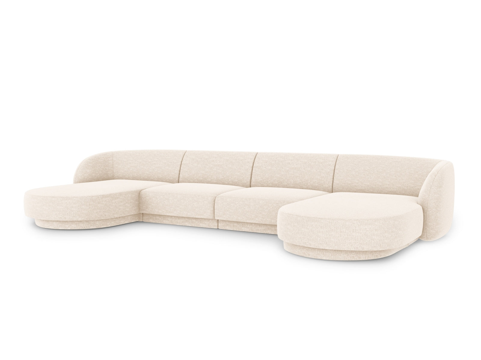 Elegantes Miley Panoramic Sofa für 5 Personen in Ivory-Eden, ideal für stilvolle Wohnräume und gemütliche Abende.