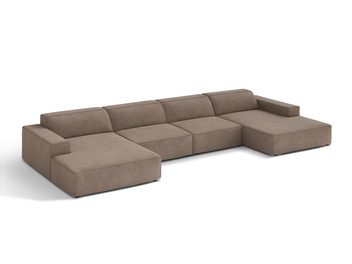 6-Sitzer Modular Panoramic Sofa Jodie in Cappuccino-Liberty präsentiert im Onlineshop von KAQTU Design AG. 5er Sofa ist von Micadoni