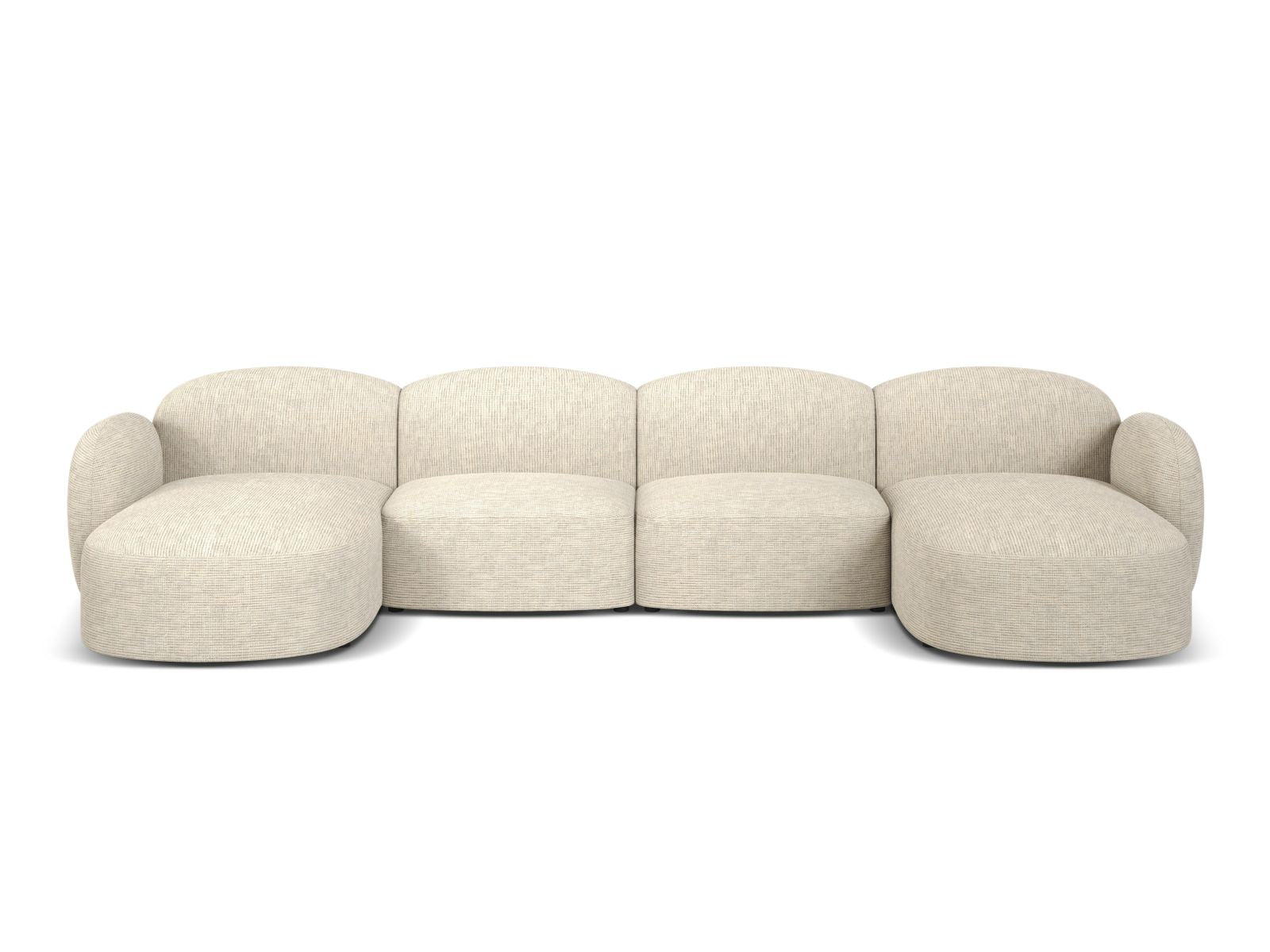 6-Sitzer Panoramic Sofa Blair in Light Beige-Baltimore präsentiert im Onlineshop von KAQTU Design AG. Ecksofa ist von Micadoni