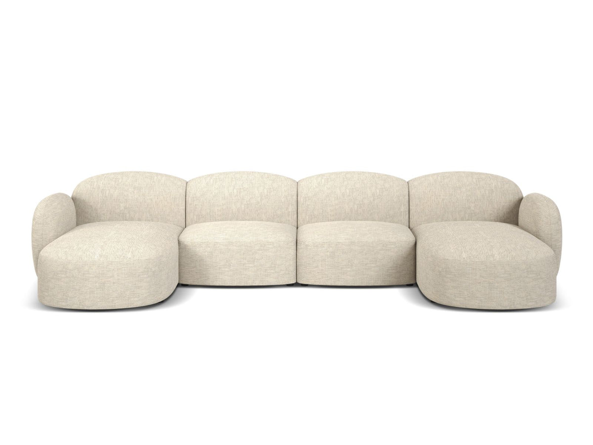 6-Sitzer Panoramic Sofa Blair in Light Beige-Baltimore präsentiert im Onlineshop von KAQTU Design AG. Ecksofa ist von Micadoni