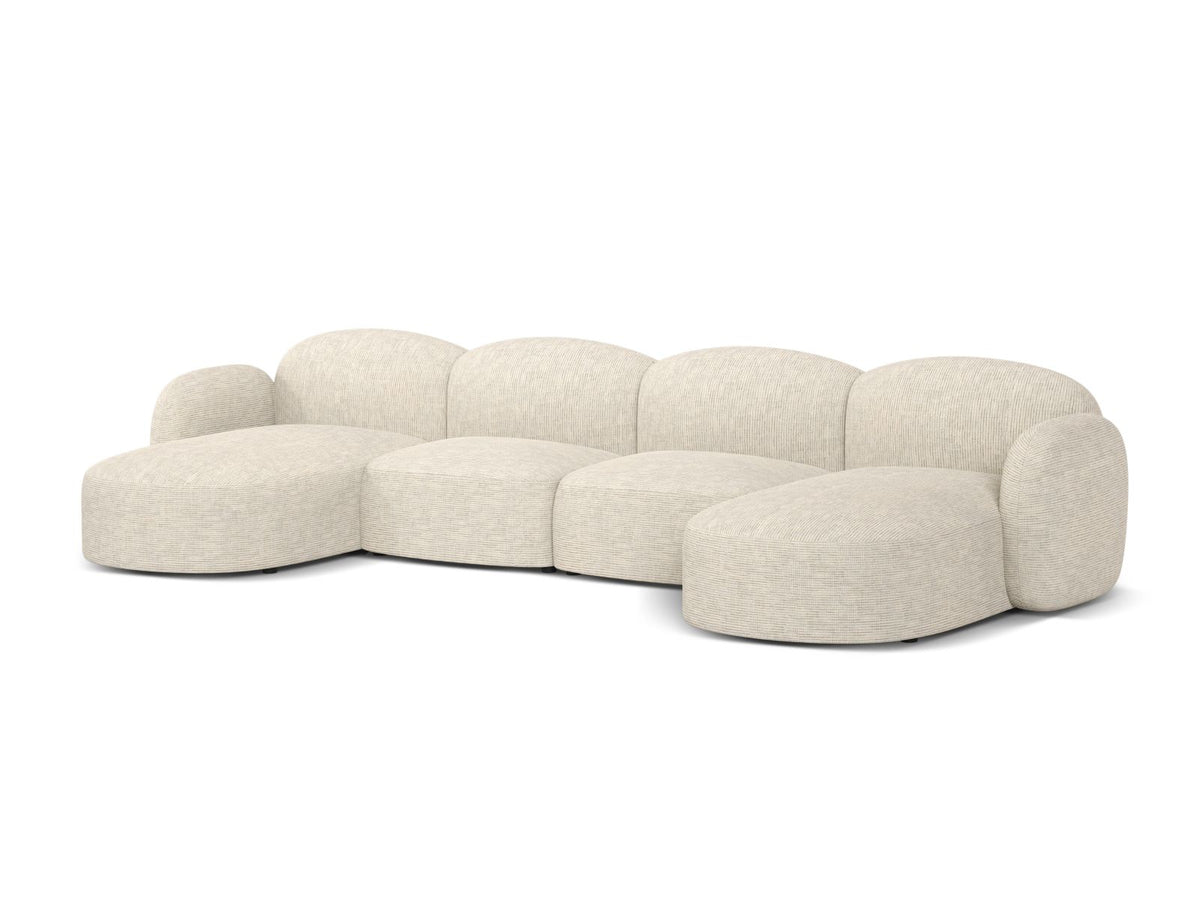 6-Sitzer Panoramic Sofa Blair in Light Beige-Baltimore präsentiert im Onlineshop von KAQTU Design AG. Ecksofa ist von Micadoni