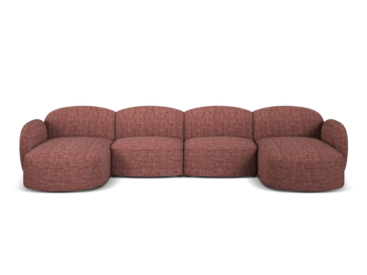 6-Sitzer Panoramic Sofa Blair in Red-Baltimore präsentiert im Onlineshop von KAQTU Design AG. Ecksofa ist von Micadoni