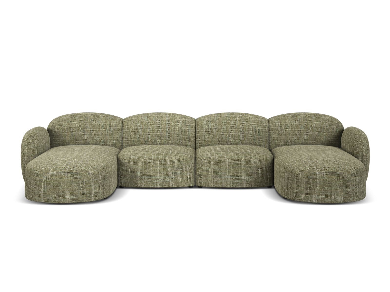 6-Sitzer Panoramic Sofa Blair in Olive-Baltimore präsentiert im Onlineshop von KAQTU Design AG. Ecksofa ist von Micadoni