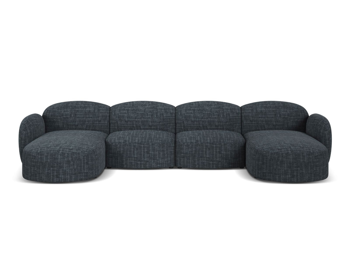6-Sitzer Panoramic Sofa Blair in Navy Blue-Baltimore präsentiert im Onlineshop von KAQTU Design AG. Ecksofa ist von Micadoni