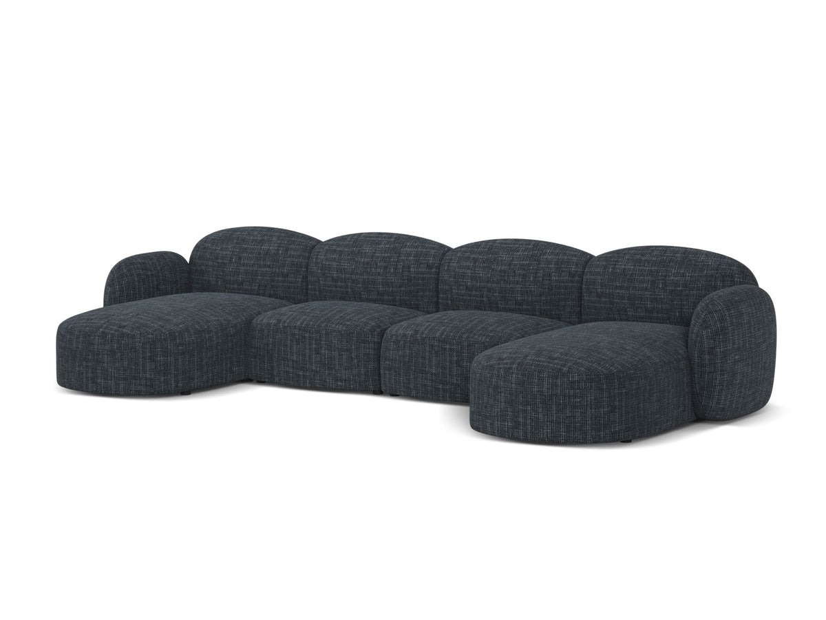 6-Sitzer Panoramic Sofa Blair in Navy Blue-Baltimore präsentiert im Onlineshop von KAQTU Design AG. Ecksofa ist von Micadoni