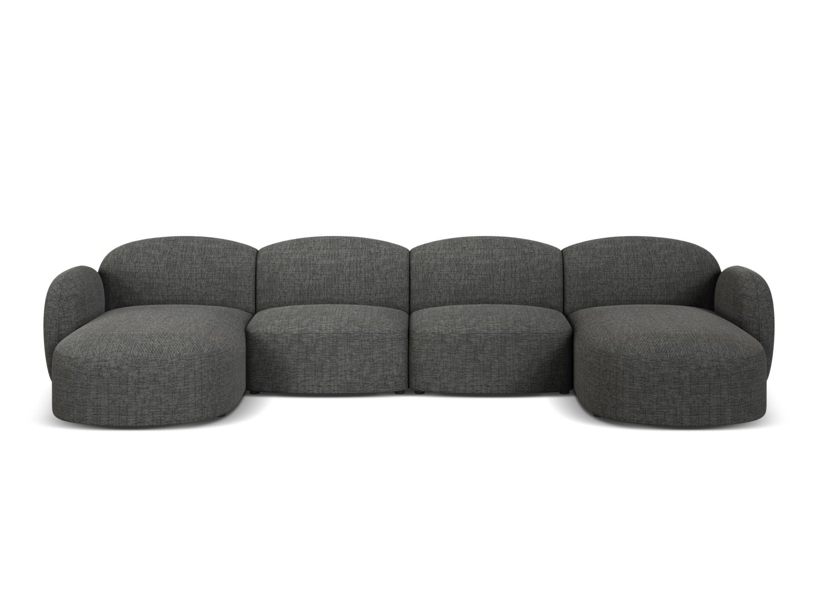 6-Sitzer Panoramic Sofa Blair in Grey Melange-Baltimore präsentiert im Onlineshop von KAQTU Design AG. Ecksofa ist von Micadoni