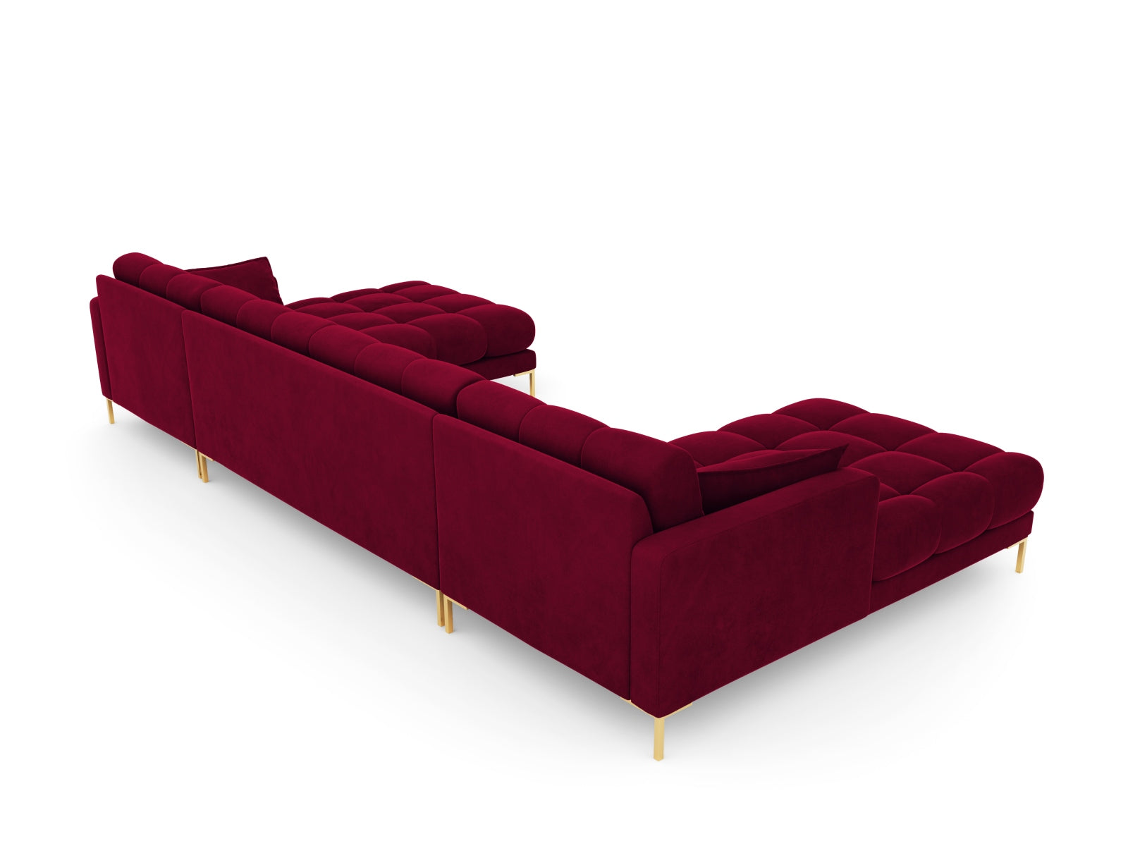Erleben Sie das Mamaia Velour Panoramic Sofa von Micadoni – ein luxuriöses 6-Sitzer Sofa, das modernen Stil und höchsten Komfort vereint!