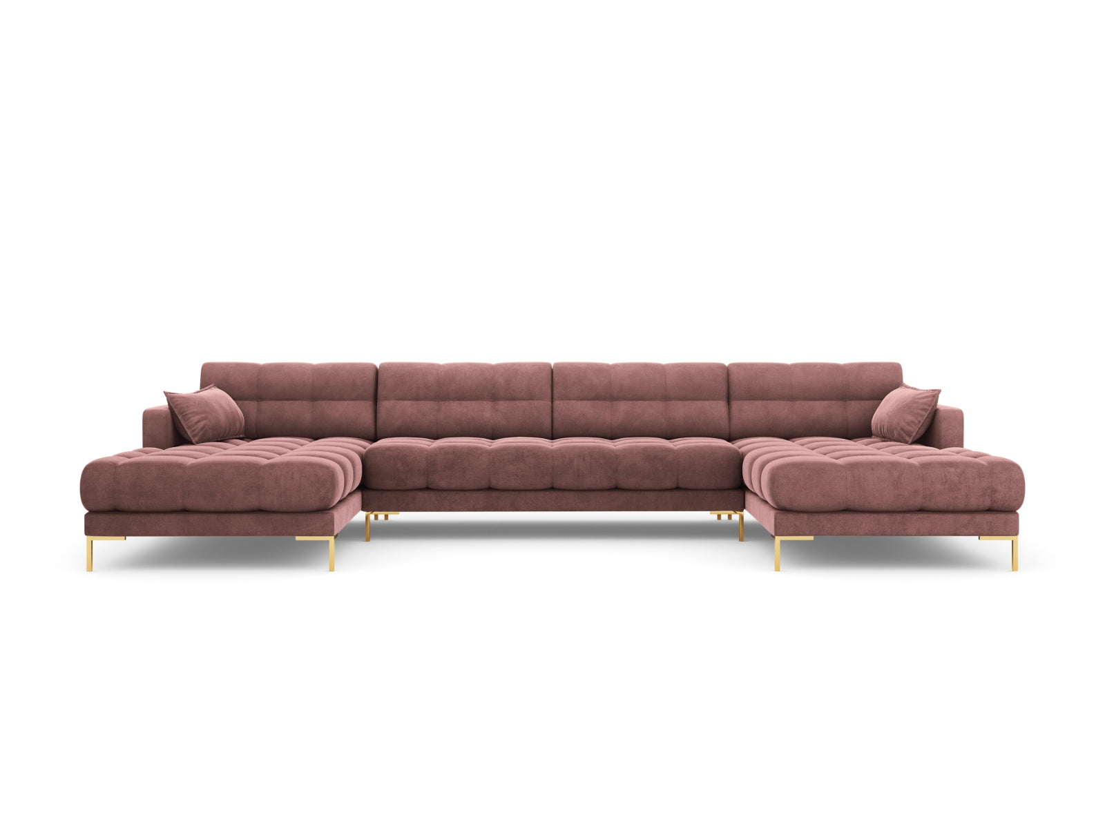 Erleben Sie das luxuriöse Mamaia Velour Panoramic Sofa für 6 Personen von Micadoni – stilvolles Design trifft auf höchsten Komfort!