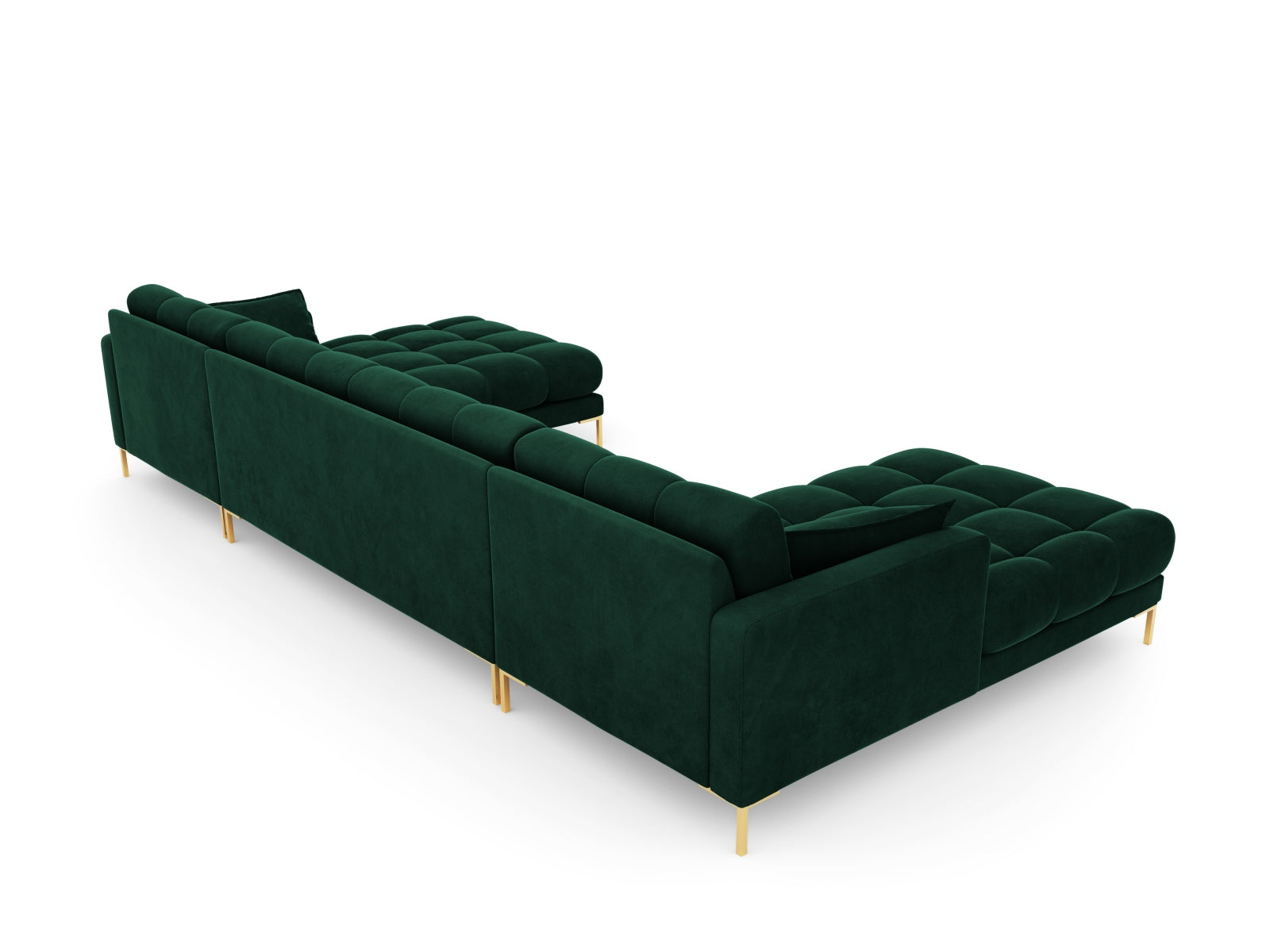 Erleben Sie das Mamaia Velour Panoramic Sofa für 6 Personen von Micadoni – ein elegantes Möbelstück, das Komfort und Stil vereint!