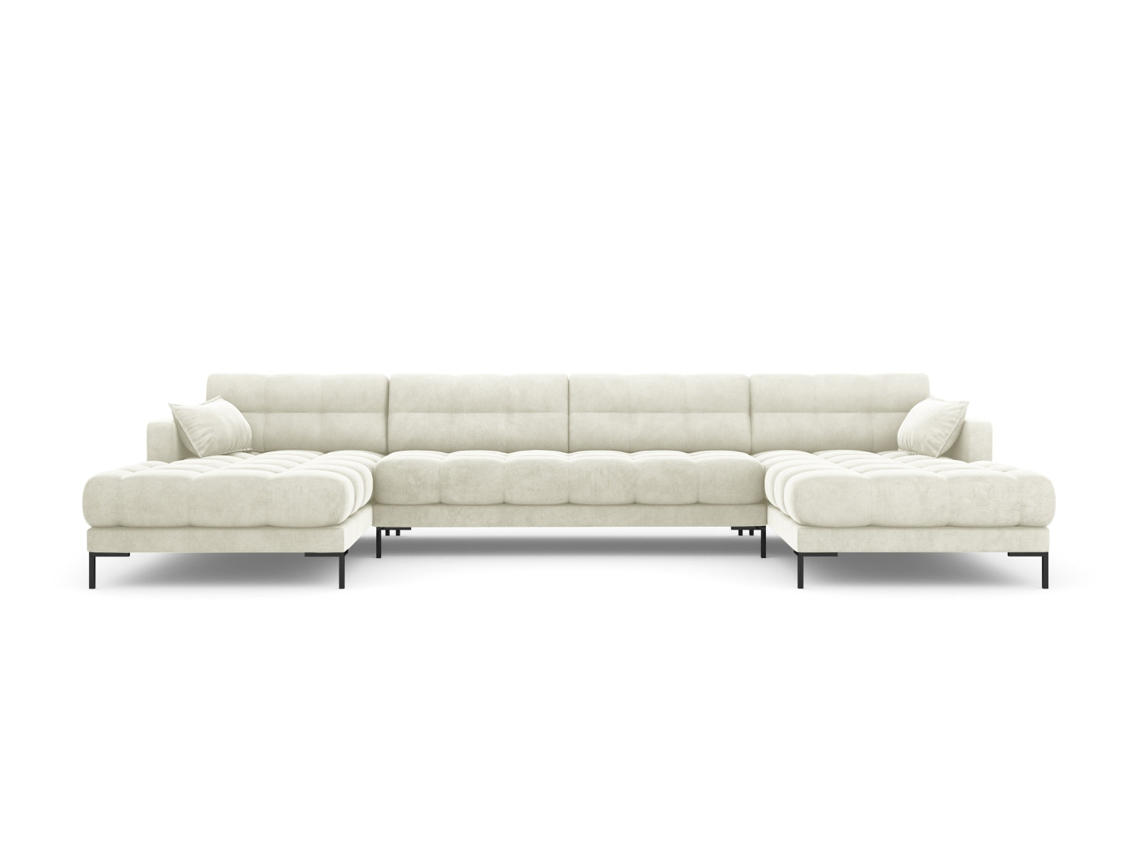 Erleben Sie das luxuriöse Mamaia Velour Panoramic Sofa für 6 Personen von Micadoni – stilvolles Design trifft auf höchsten Komfort!