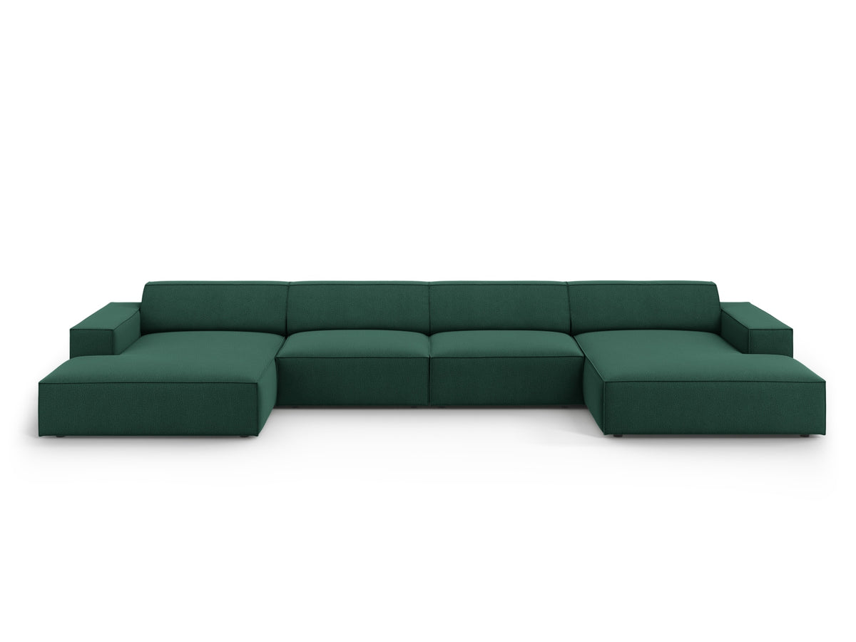 Jodie Modulares Panoramic Sofa 6 Sitzer in Green-Megan präsentiert im Onlineshop von KAQTU Design AG. 3er Sofa ist von Micadoni