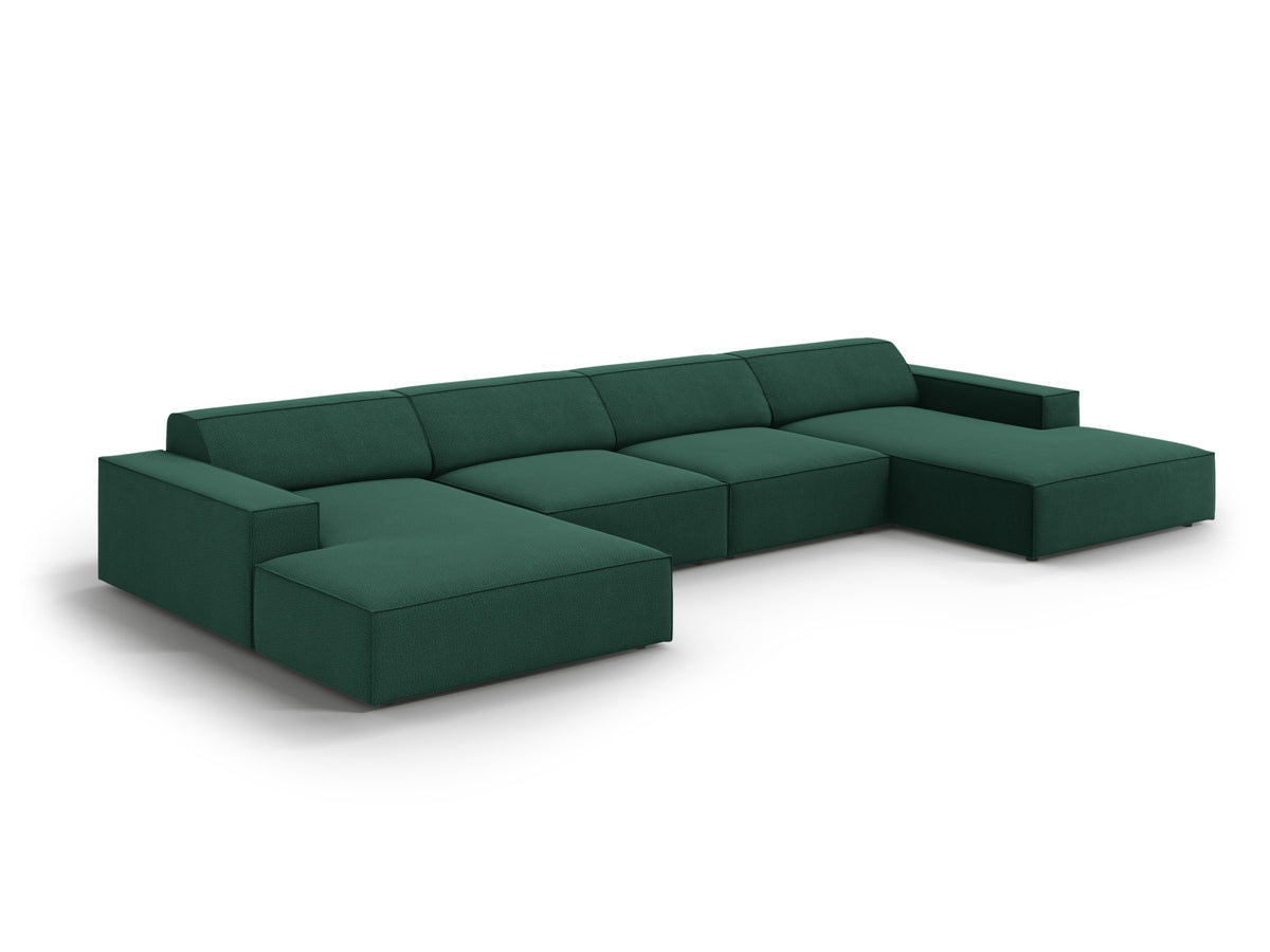 Jodie Modulares Panoramic Sofa 6 Sitzer in Green-Megan präsentiert im Onlineshop von KAQTU Design AG. 3er Sofa ist von Micadoni