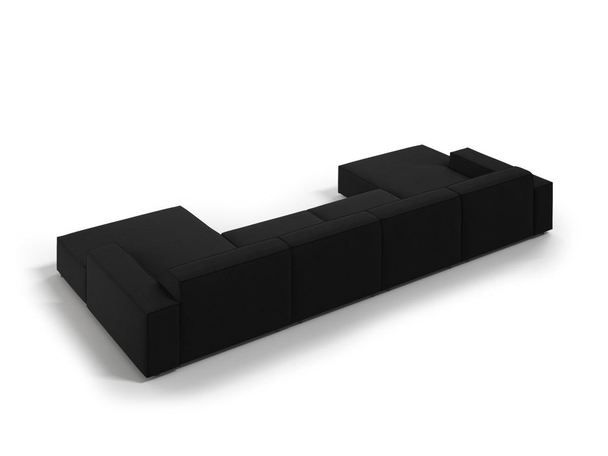 Jodie Modulares Panoramic Sofa 6 Sitzer in Black-Megan präsentiert im Onlineshop von KAQTU Design AG. 3er Sofa ist von Micadoni