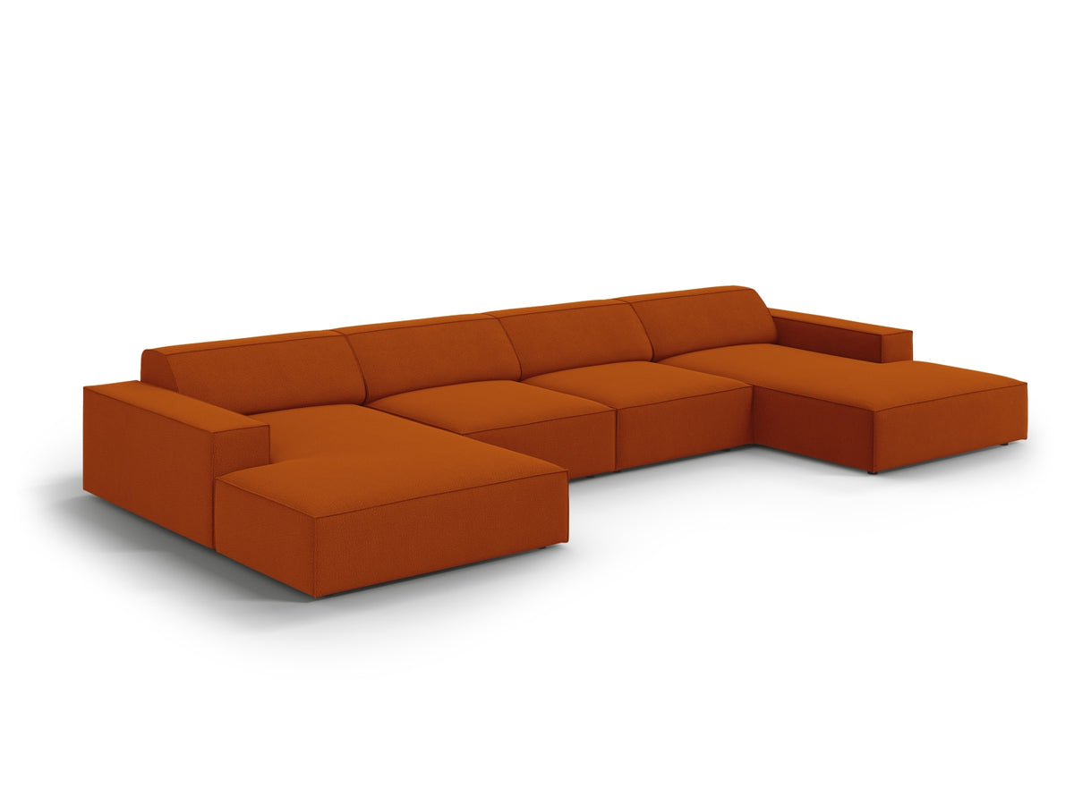 Jodie Modulares Panoramic Sofa 6 Sitzer in Terracotta-Megan präsentiert im Onlineshop von KAQTU Design AG. 3er Sofa ist von Micadoni