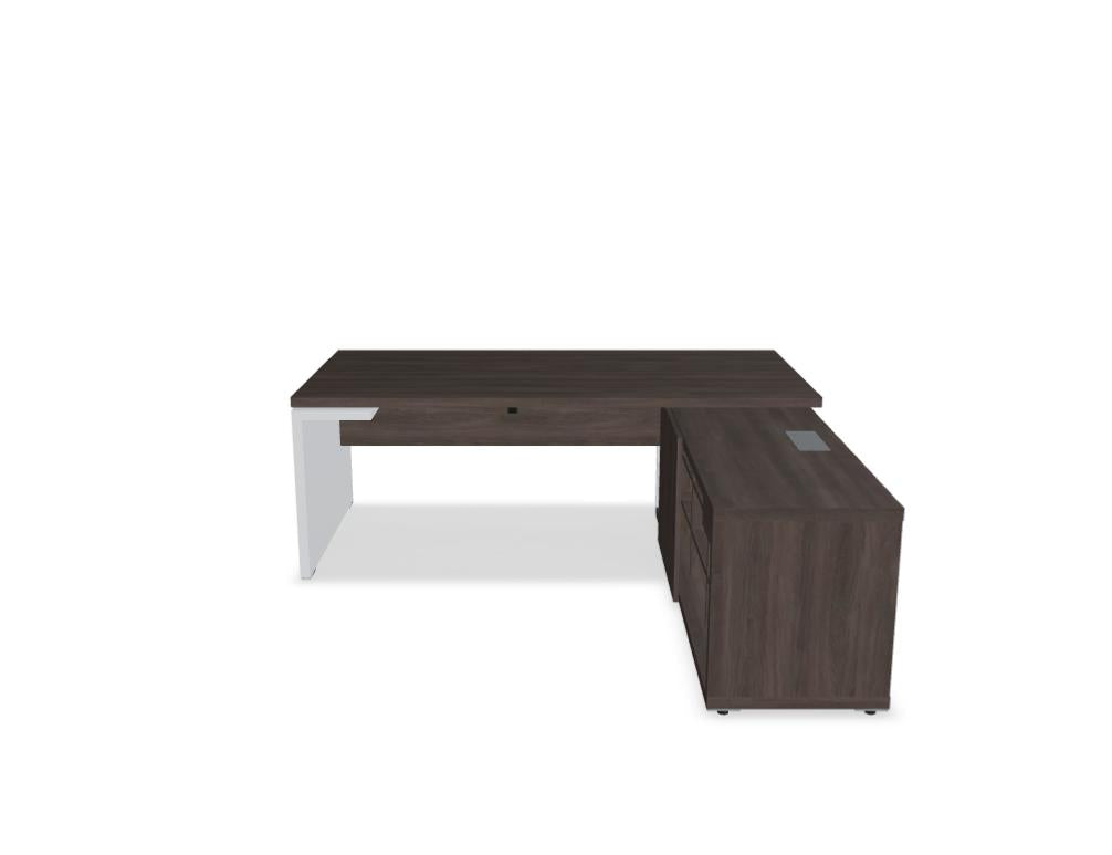 Mito MIT1P - Chefschreibtisch in Bernsteineiche präsentiert im Onlineshop von KAQTU Design AG. Schreibtisch ist von Mdd