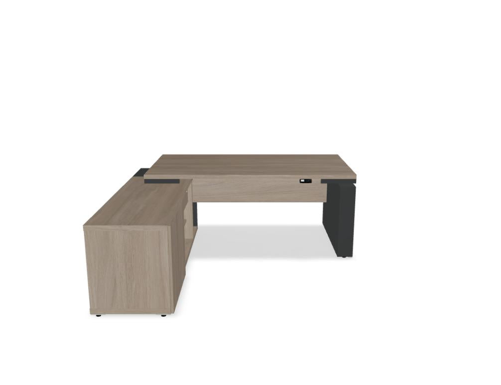Mito MIT28RL - Chefschreibtisch mit Höhenverstellung in Bernsteineiche präsentiert im Onlineshop von KAQTU Design AG. Schreibtisch ist von Mdd