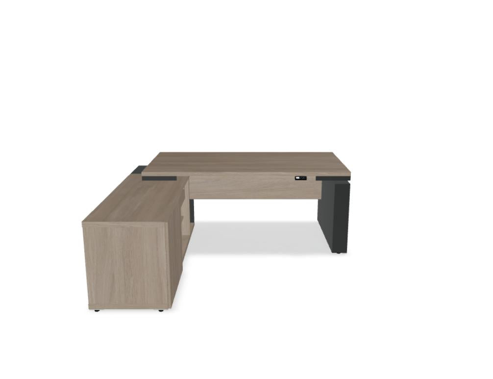 Mito MIT2RL - Chefschreibtisch mit Höhenverstellung in Bernsteineiche präsentiert im Onlineshop von KAQTU Design AG. Schreibtisch ist von Mdd