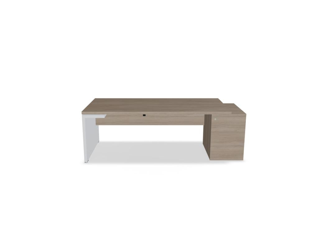 Mito MIT3KDP - Chefschreibtisch in Bernsteineiche präsentiert im Onlineshop von KAQTU Design AG. Schreibtisch ist von Mdd