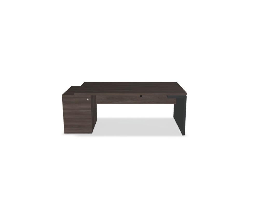 Mito MIT4KDL - Chefschreibtisch in Bernsteineiche präsentiert im Onlineshop von KAQTU Design AG. Schreibtisch ist von Mdd